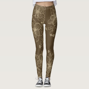Leggings Légendes du concepteur à motifs floraux