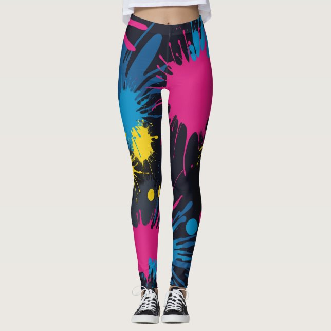 Leggings Légendes éclatantes de couleurs vives (Devant)