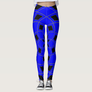 Leggings Légendes élégantes avec design noir bleu