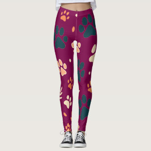 Leggings Légendes Empreintes de pattes jouées   Pâtes de ch