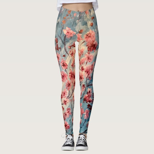 Leggings Légendes en fleurs d'Apple (Devant)