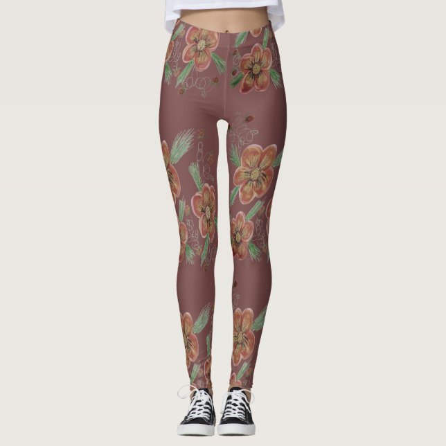 Leggings Légendes Foggy Rose (Devant)
