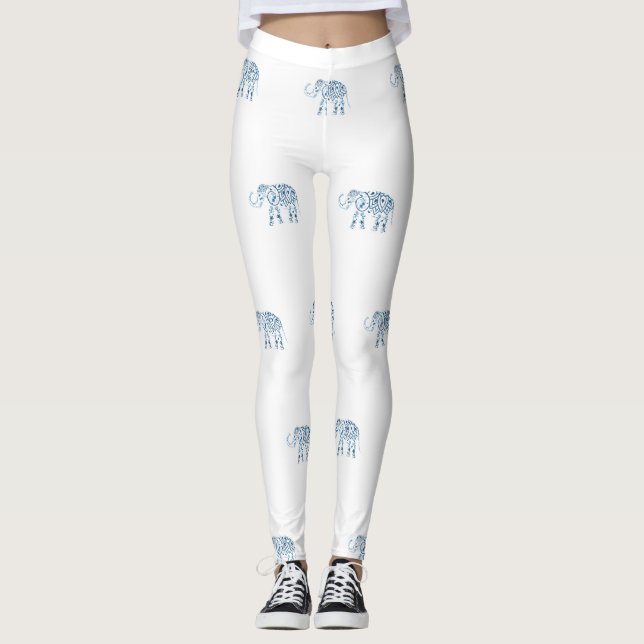 Leggings Légendes imprimées éléphantes (Devant)