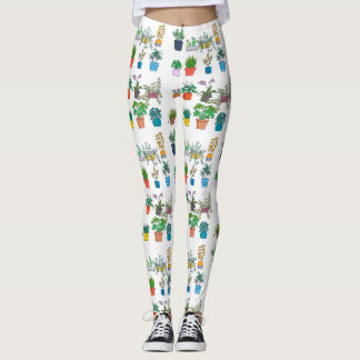 Leggings Légendes imprimées plantes de la maison