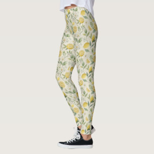 Leggings Légendes Motifs citrons et fleurs