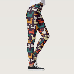 Leggings Légendes Motifs de chats colorés