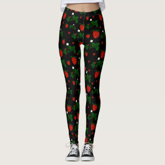 Leggings Légendes Motifs de fraises sauvages