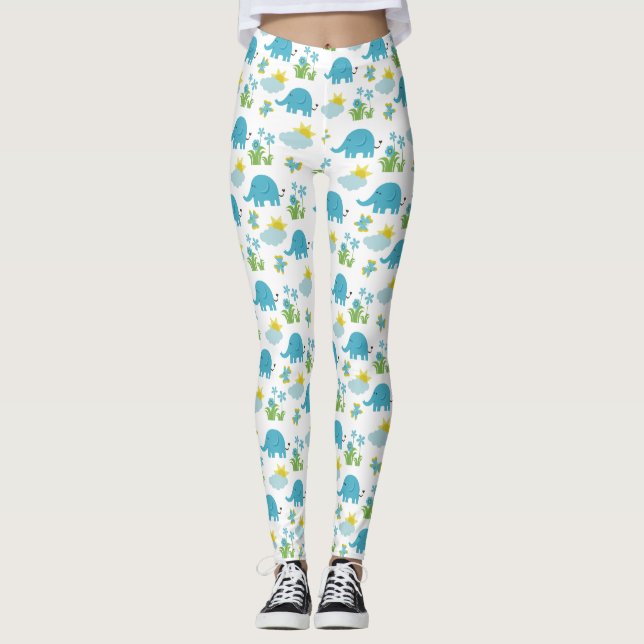 Leggings Légendes Motifs Eléphant mignonnes (Devant)
