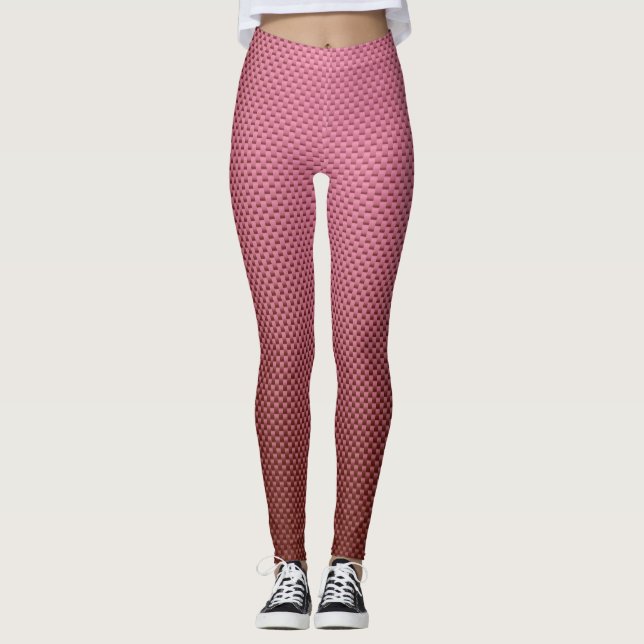 Leggings Légendes motifs en fibre de carbone rose (Devant)