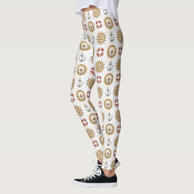 Leggings Légendes Motifs nautiques (Gauche)