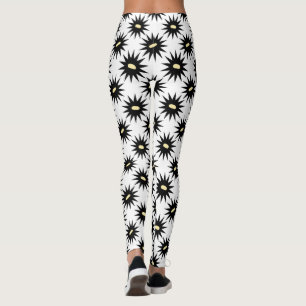 Leggings Légendes motifs noirs et blancs
