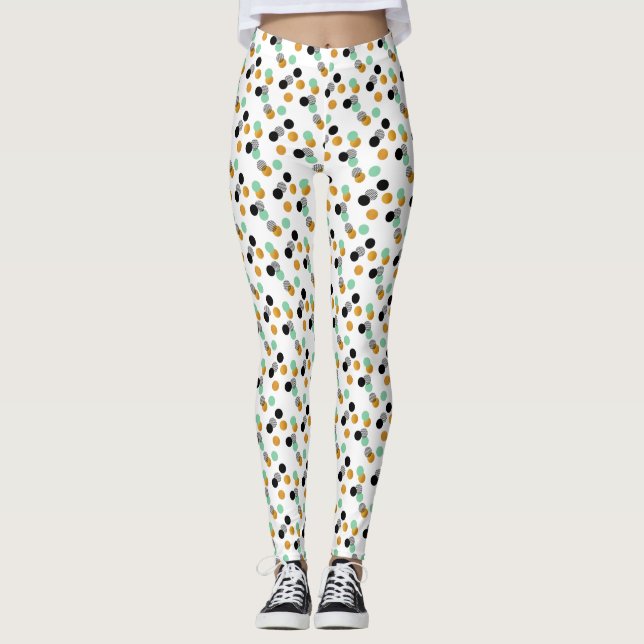 Leggings Légendes Motifs Pois branchées (Devant)
