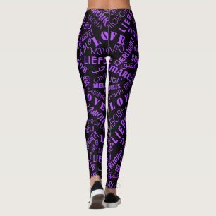 Leggings Légendes multilingues Love Texte - Couleurs person
