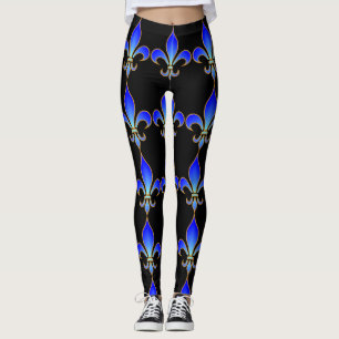 Leggings Légendes noires de fleur de lis