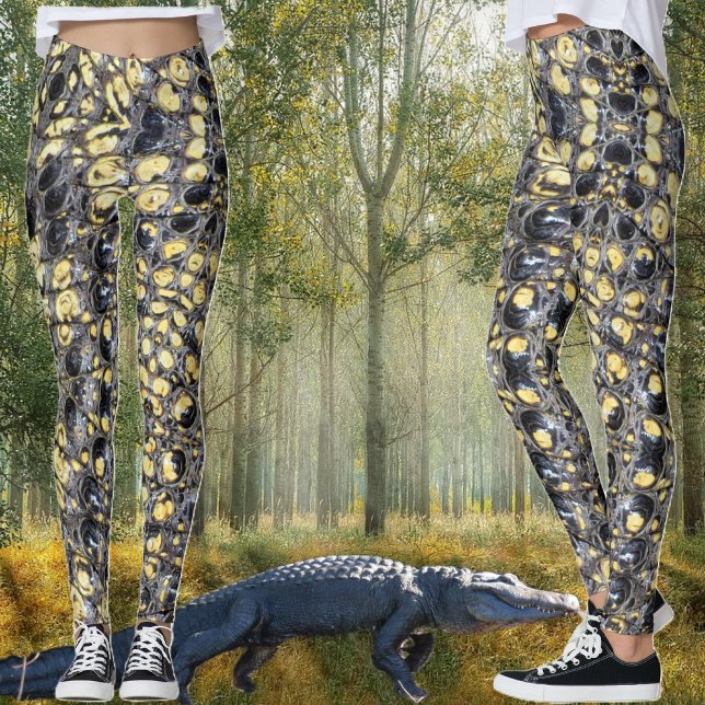 Leggings Légendes noires et jaunes "peau du garrot" (Créateur téléchargé)