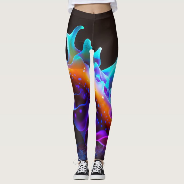 Leggings Légendes nudibranche brillantes (Devant)