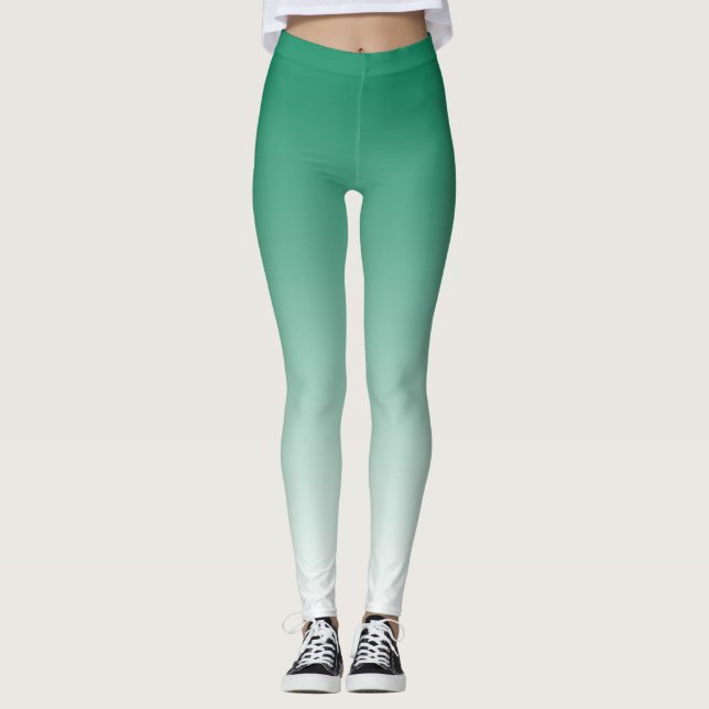 Leggings Légendes Ombre Vert et Blanc tendance (Devant)