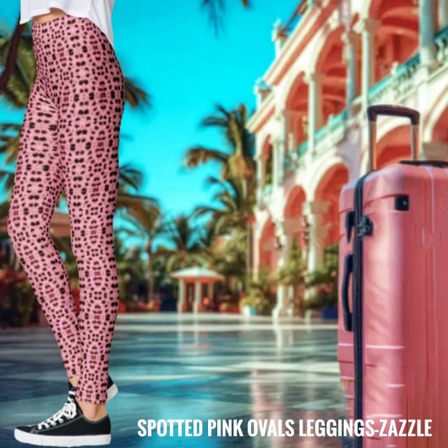 Leggings Légendes ovales roses tachetées (Créateur téléchargé)