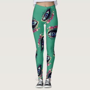 Leggings Légendes personnalisées Blue Eye Art