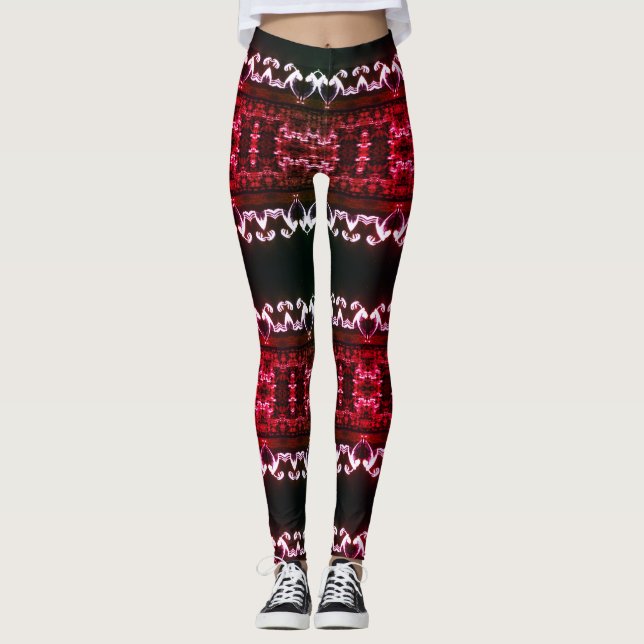Leggings Légendes personnalisées Etno fractales (Devant)