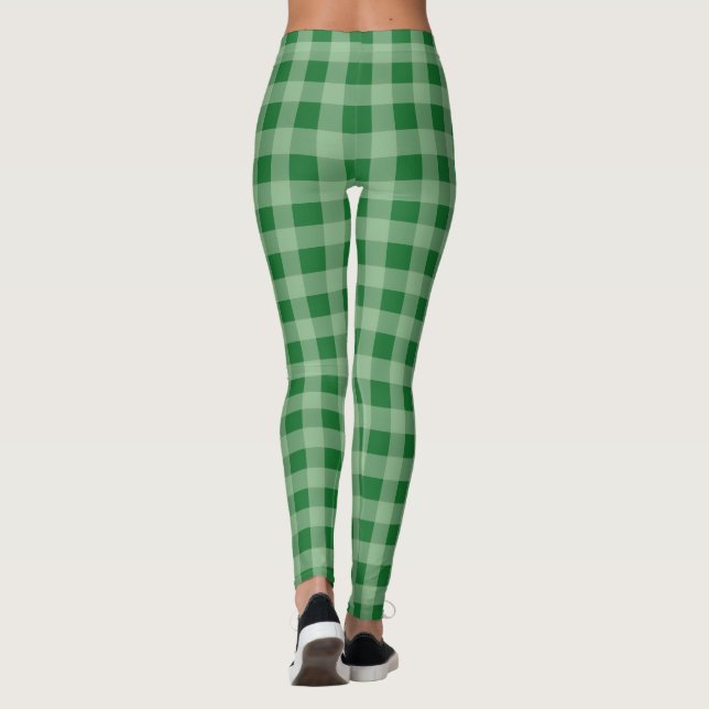 Leggings Légendes Plaid de contrôle vert (Dos)