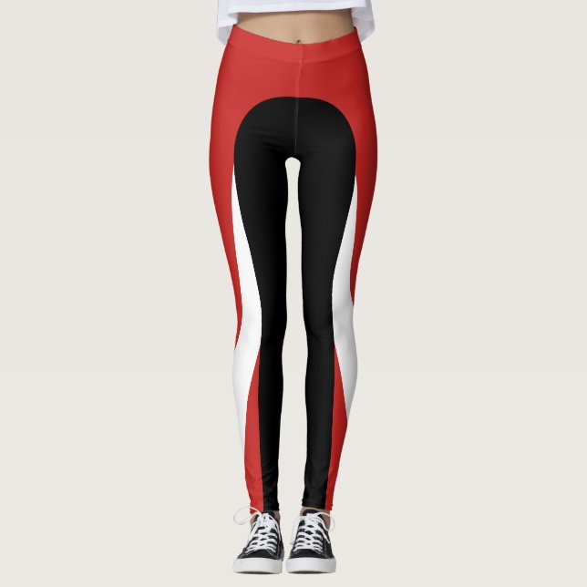 Leggings Légendes rouge/blanc/rouge/noir Motif (Devant)
