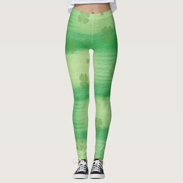 Leggings Légendes shamrocks pour la Saint-Pat's Day (Devant)
