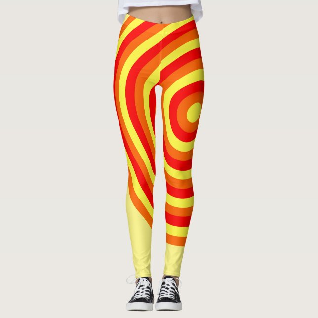 Leggings Légendes sur impression avec conception circulaire (Devant)
