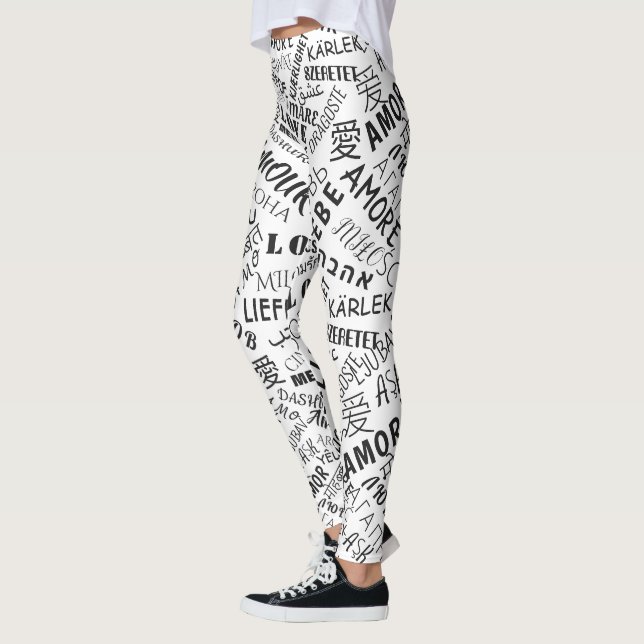 Leggings Légendes textuelles Amour Multi Langue - Vos Coule (Gauche)