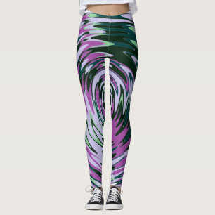 Leggings Légendes Tourbillonnant pourpres et vertes pour l