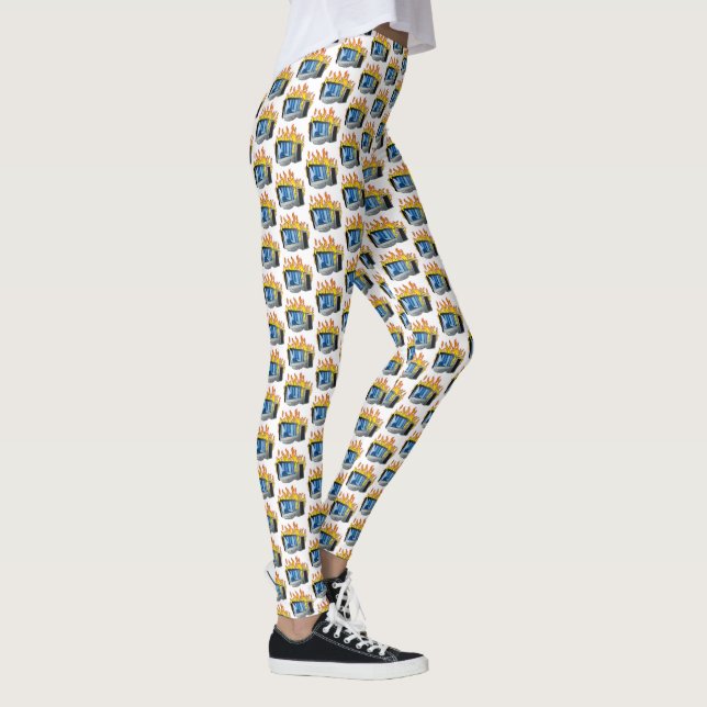 Leggings Légendes toutes-sur-impression d'incendie informat (Droite)