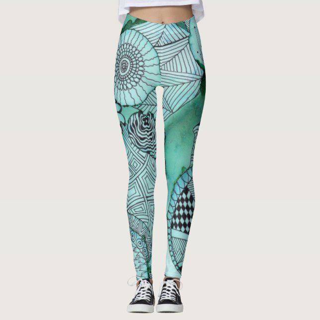 Leggings Légendes Turquoises (Devant)