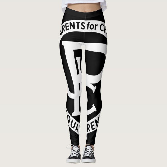 Leggings Légendes UPC en noir avec logo blanc (Devant)