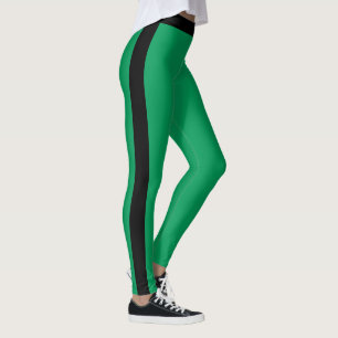 Leggings Légendes vertes Bande latérale noire ou Choisir de