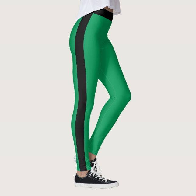 Leggings Légendes vertes Bande latérale noire ou Choisir de (Droite)