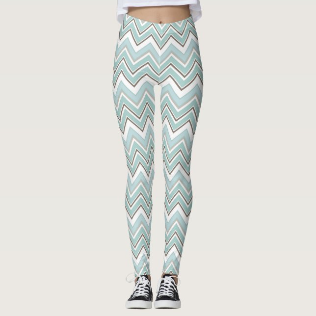 Leggings Légendes vertes Chevron pour femmes (Devant)