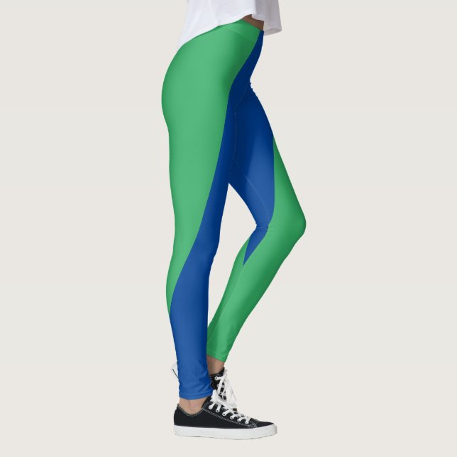Leggings Légendes vertes et bleues brillantes pour la forme (Droite)