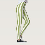 Leggings Légendes verticales de bande verte personnalisées<br><div class="desc">Légendes verticales de bande verte personnalisées. Un tour facile pour obtenir des jambes maigres rapidement (visuellement)!</div>