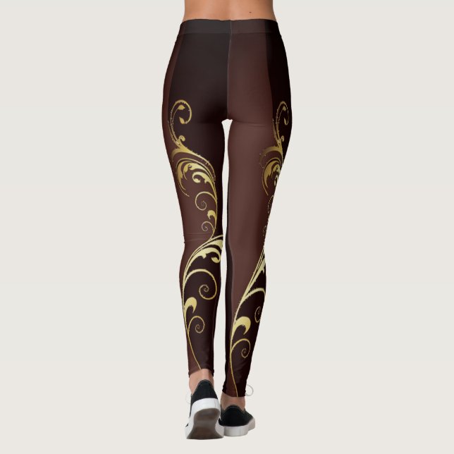 Leggings Légendes vintages à motifs floraux (Dos)