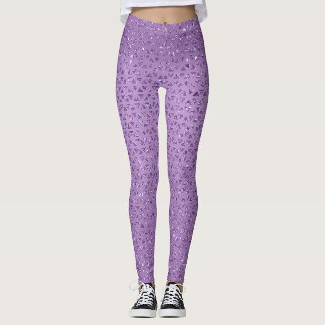 Leggings Légendes violettes brillantes (Devant)
