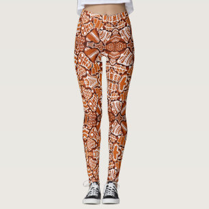 Leggings Légendes Yoga Pants Gingerbread Cookie
