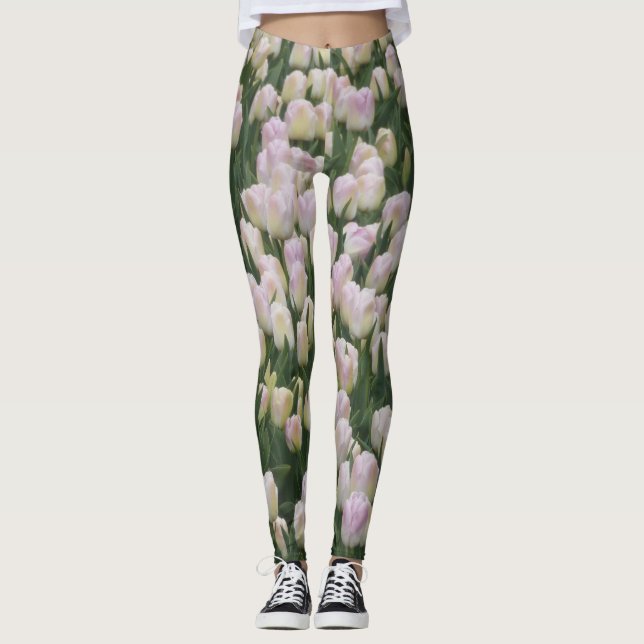 Leggings Léger Tulipes roses Leger (Devant)
