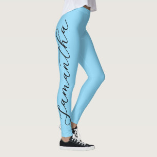 Leggings Légères légendes bleues uni sur toute impression
