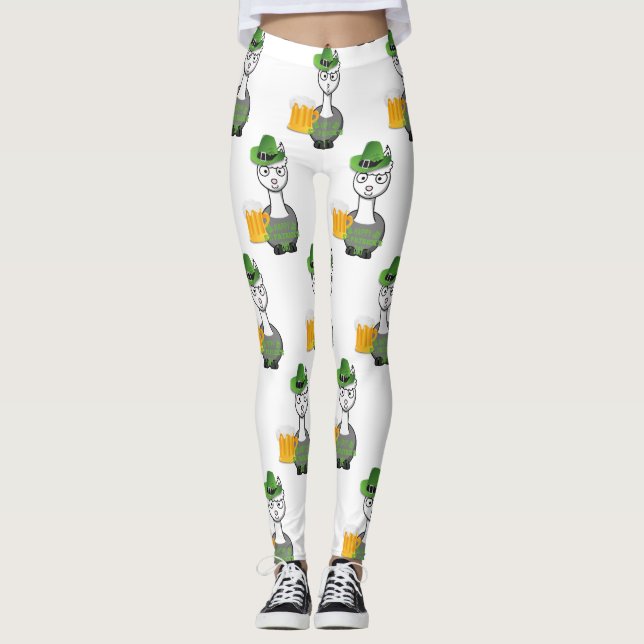 Leggings léggations d'alpaga de Jour de la Saint Patrick (Devant)
