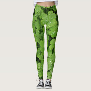 Leggings Léggations shamrocks vertes pour la Saint-Patricks