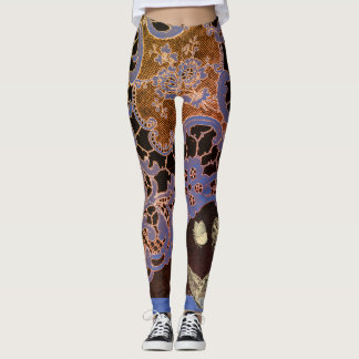 LEGGINGS LÉGGGINGS ANCIEN MOTIF DE LACE AVEC BULLETINS