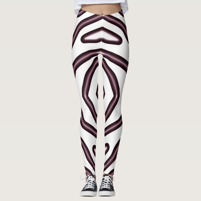 Leggings Leggi Brown & blanc transparent "Ratti_Creative_Ar (Devant)