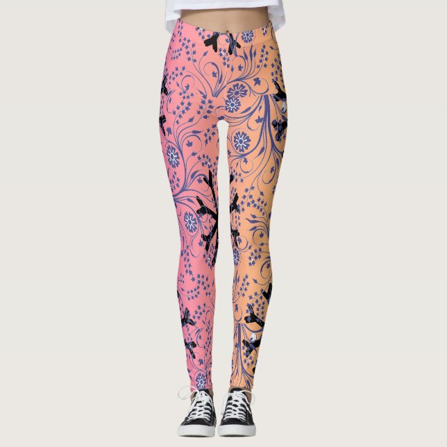 Leggings Léggines de yoga avec motif étoilé dégradé (Devant)
