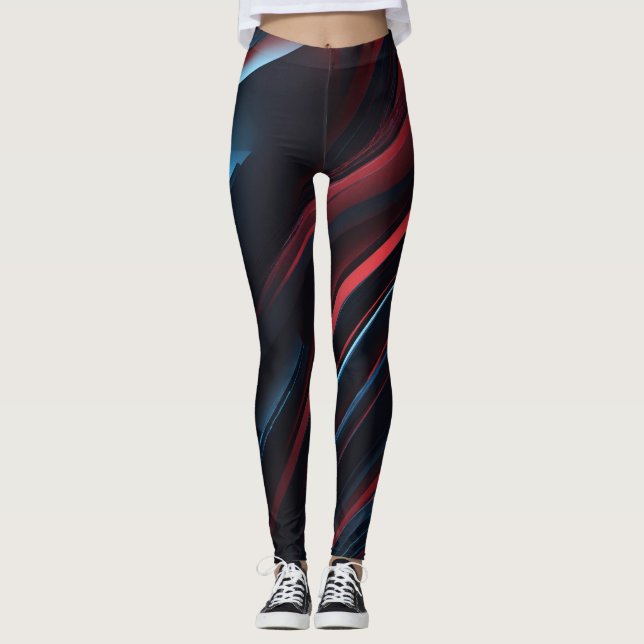 Leggings "Leggings 3D chaotiques Chrom : AR12 - Chaos 60" (Devant)