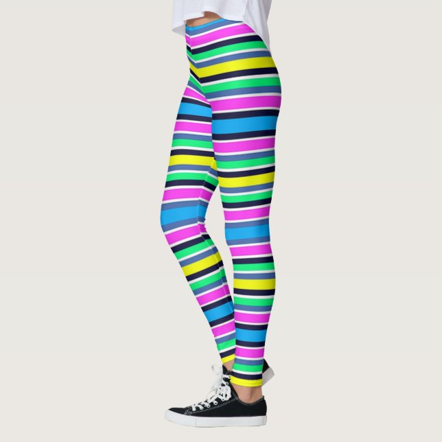Leggings Leggings/bandes multicolores (Gauche)